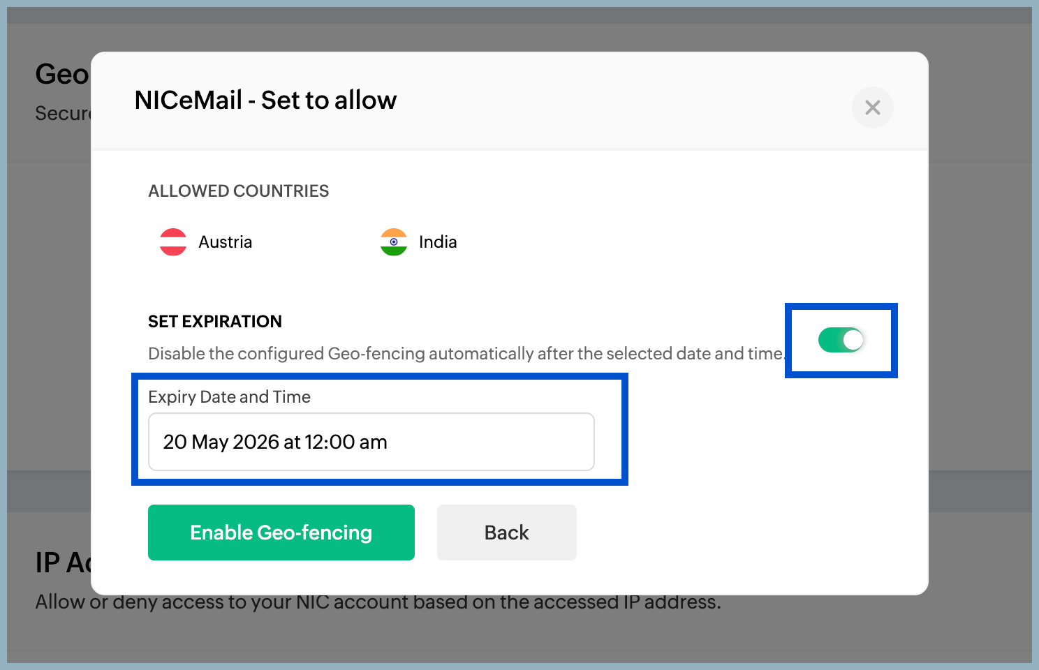 Set expiry Set expiry