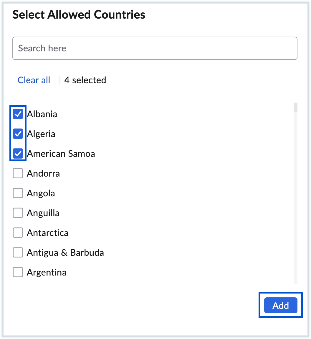 Add countries