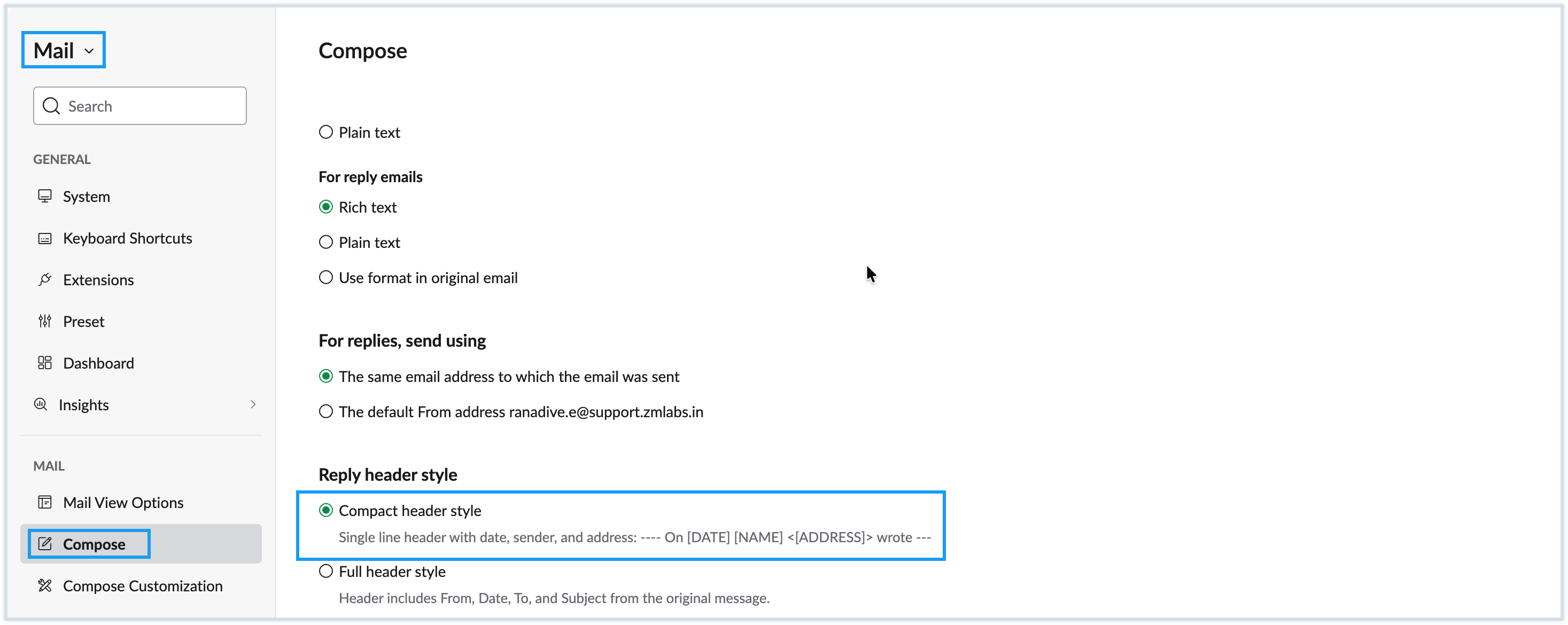 reply header style reply header style
